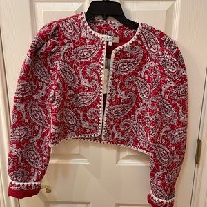 Sea theodora Paisley quilted crop jacket